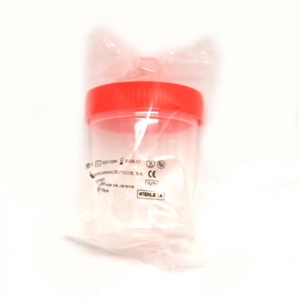 Pot à urine de 120 ml : aseptique, étanche et hermétique Pot à urine de 120 ml : aseptique, étanche et hermétique